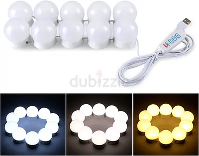 Mirror LED Light Bulb,Mirror Lamp, Makeup Fill Light, Stick On Lights,USB Adjustable 3 Modes Colors