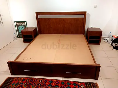 King size bed 180x200 W Two sidetables