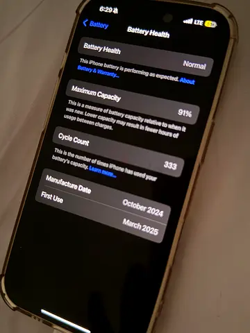 iPhone 16 pro desert color 128 battery 92% 2500 dhs like new