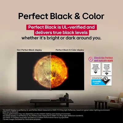 LG OLED 4K TV - Perfect Black  Color (Display Poster)
