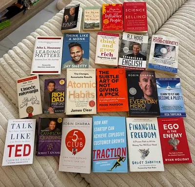 THE BOOKS ARE PAYED 1700 AED IN TOTAL. SELLING FOR 400! GREAT DEAL!