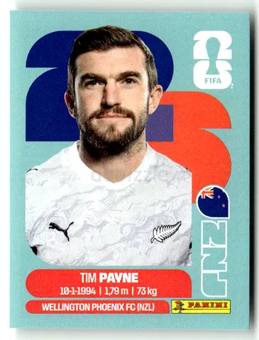 Tim Payne (Panini FIFA 2026 • NZL. 6) OFFICIAL