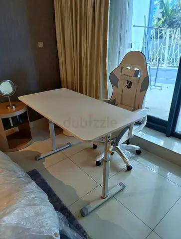 Gaming chair with desk