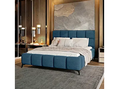 Thick upholstered queen be in green