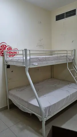 White Metal Bunk Bed (Single over Double) - Good Condition