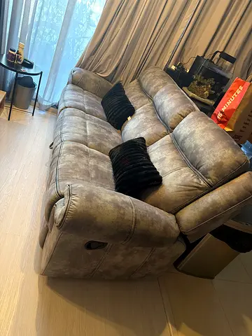 3-Seater Reclining Sofa in Grey - Good Condition