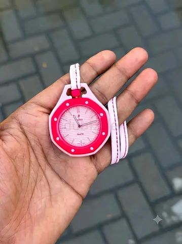 Pink SWATCH WATCH with Leather Strap — BRAND NEW Condition