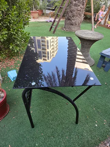 Desk for free - Black Glass Top