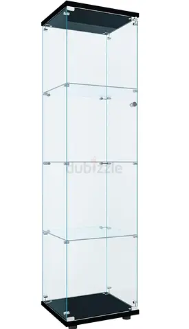 4 Shelf Single door Glass Display cabinet