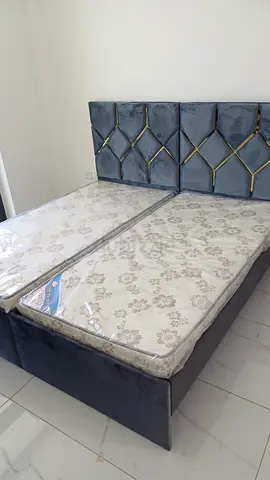 Velvet single Size Bed Frame with Headboard