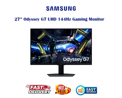 Samsung 27 Inch Odyssey G7 Gaming Monitor - UHD 4K 144Hz Gaming Monitor - FREE DELIVERY and WARRANTY