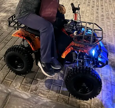 Kids Electric Quad ATV with Front  Rear Racks — with charger