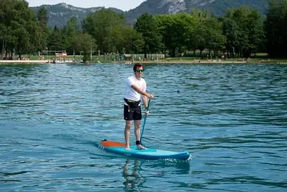 Inflatable Stand Up Paddleboard with Paddle and Leash