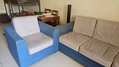 Fabric Sofa Set with Armchair