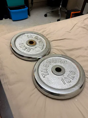 Premium Solid Chrome Steel 10KG Weight Plates - Pair (20KG Total)