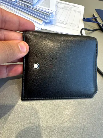 Montblanc Black Leather Bi-Fold Card Holder - Perfect Condition