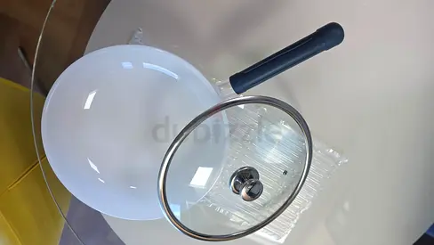 Premium Non-stick Crystal Ceramic Frying Pan with Glass Lid - Brand New