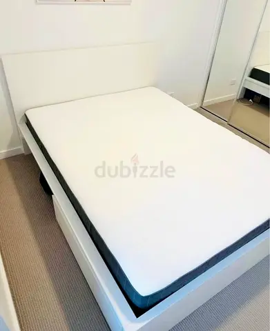 IKEA Malm Double size bed frame with mattress -  Double/Queen (Good Condition)