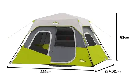 Family 6-Person Dome Camping Tent - Spacious, Easy Setup