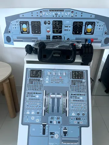COMBO DEAL! Airbus A320 SIM panel + Flight Yoke+ GP keyboard, Headset+ Mousepad+ Small desk