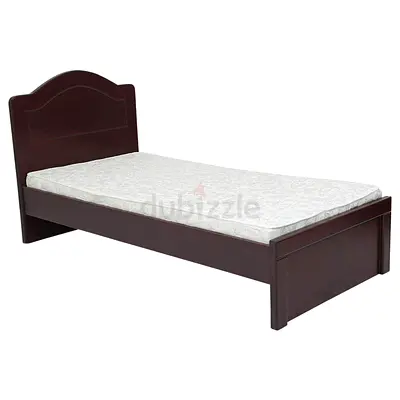 Galaxy Design Wooden Single Bed with Headboard Wenge Brown Size 190 x 90 x 70cm – Gdf-19090