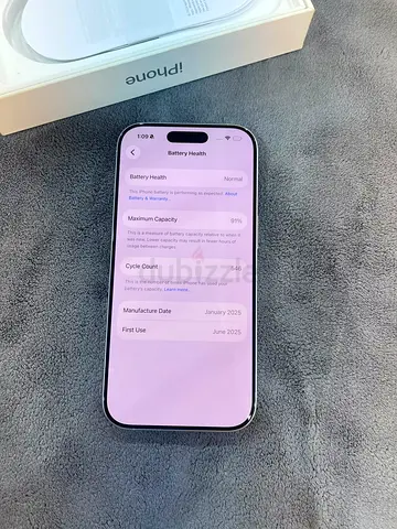 iPhone 16 pro 256gb 91% battery health TDRA