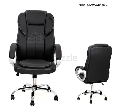 Comfortable Black Executive Office Chair with Lumbar Support