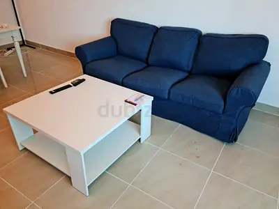 Blue 3-Seater Fabric Sofa in Perfect Condition