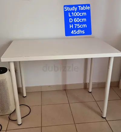 White Study table 45dhs