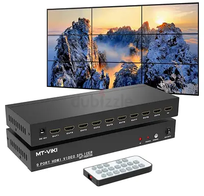 MT-VIKI Video Wall Controller 3x3, HDMI Video Wall Support UHD 4K for 9 TV Splicing Display, 9 Chann