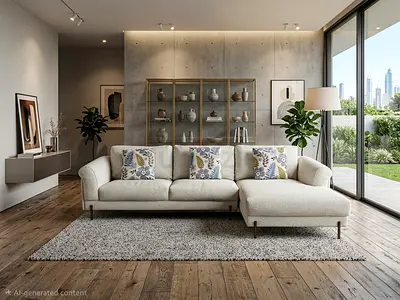 The Loom collection L shape sofa beige Excellent Condition