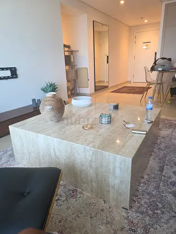 Travertine Top Coffee Table
