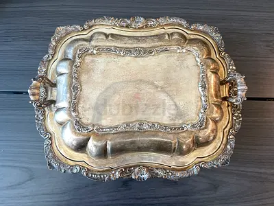 Antique LANCASTER ROSE POOLE SILVER plated DISH