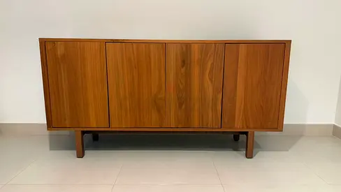 Mid-century Wooden Sideboard / Credenza - Solid Wood Finish