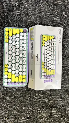 Logitech POP Keys Wireless Mechanical Keyboard - Mint/Yellow (Like New)