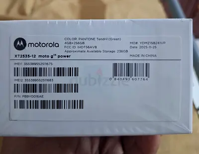 Motorola Moto G06 Power (XT253) - 4GB RAM, 256GB, Green - Box Opened