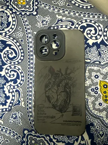 Used iPhone 16 pro max protective case with engraved design