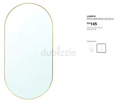 Mirror, Gold Colour