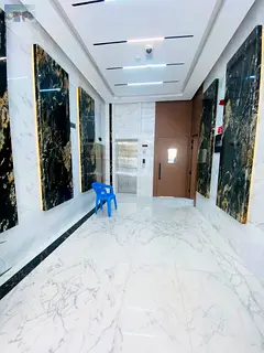 For annual rent in Ajman Al Hamidiya area First occupancy Two bedroom apartment with a living room t