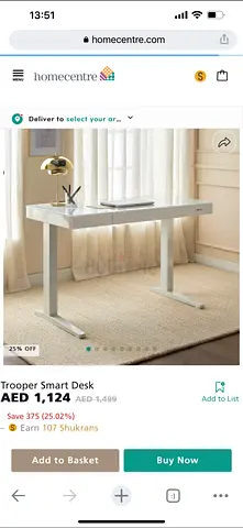 Office Desk with glass top