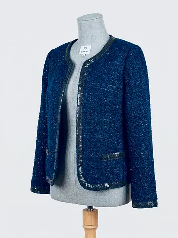 ✨ Brand New Miss Selfridge Sequin-Trim Tweed Jacket – UK 14 / US 10 ✨