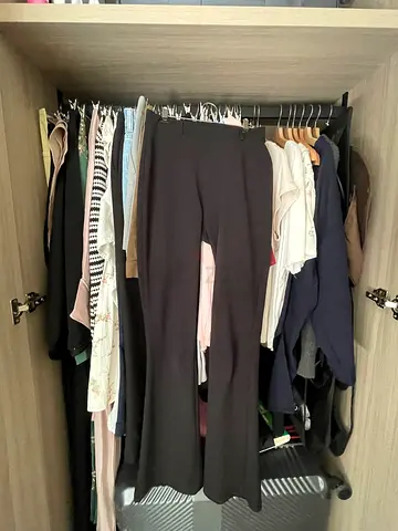 Black stretch pants size S Stradivarius
