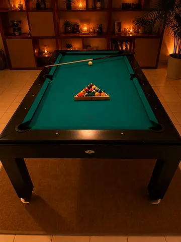 Large Knight Shot Convertible Pool Table with Full Accessories