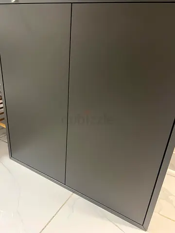 Ikea Eket Matte Gray Gloss Tv/Cabinet with Two Large Drawers