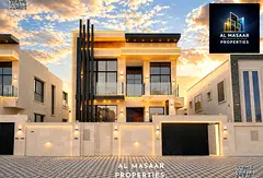Villa for sale in Al Amrah, Ajman | 4 master bedrooms + majlis + 2 living rooms | 15m front setback