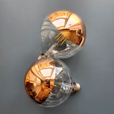 Ikea Pair of decorative globe LED filament bulbs (gold-tinted) (Pack of 2)