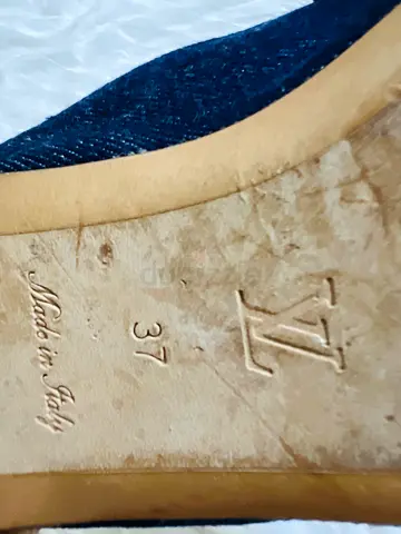 Louis Vuitton denim mules size 37 – authentic, pre-owned