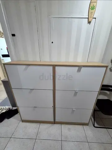IKEA 6-Drawer Shoe Cabinet / Storage Unit - White  Oak Finish