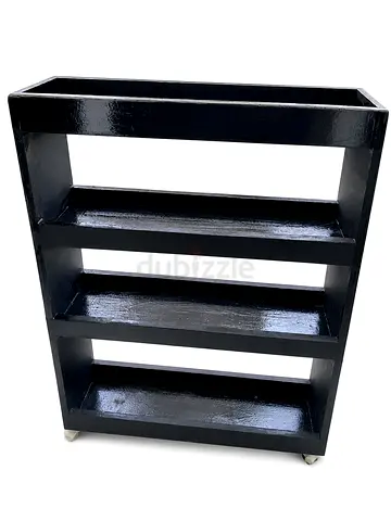 Black moving shelf long