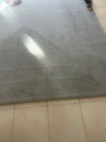 Light grey textured area rug - Excellent Condition